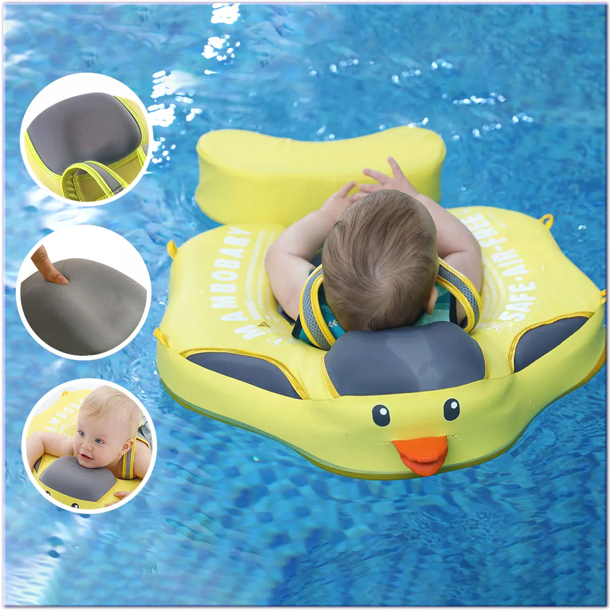 Mambobaby Float VIP 3: Non-Inflatable Baby Swim Trainer with Canopy 14 kf A93991973b59041b7a5943e1ffc09b7a3T