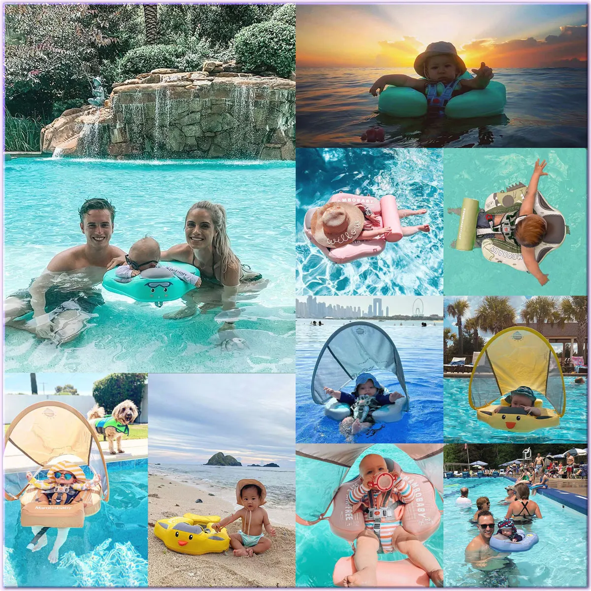 Mambobaby Float VIP 3: Non-Inflatable Baby Swim Trainer with Canopy 17 kf Afd58940e311b467ba3d4775635e613cam