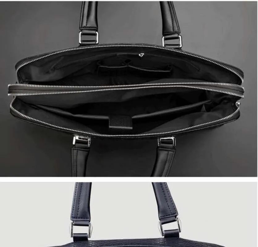 Men's Leather Business Briefcase: Large Capacity Laptop Messenger Handbag 15 kf H007f1547cad542e6818e3d13221a035eo