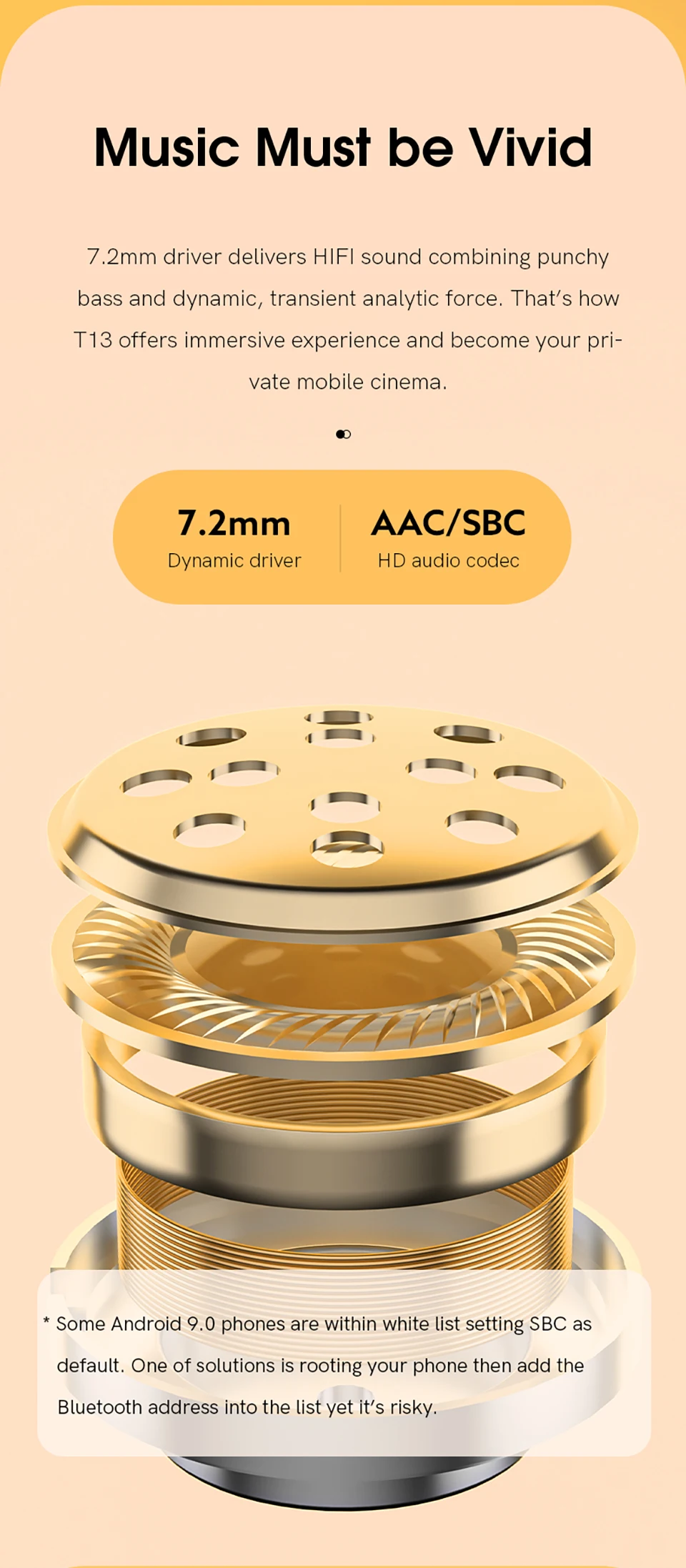 QCY T13 TWS Headphones: BT 5.1, 4 Mics, ENC HD Call, Touch Control 12 kf H2fb3995fd0fe46d09829f64db7b9014dy