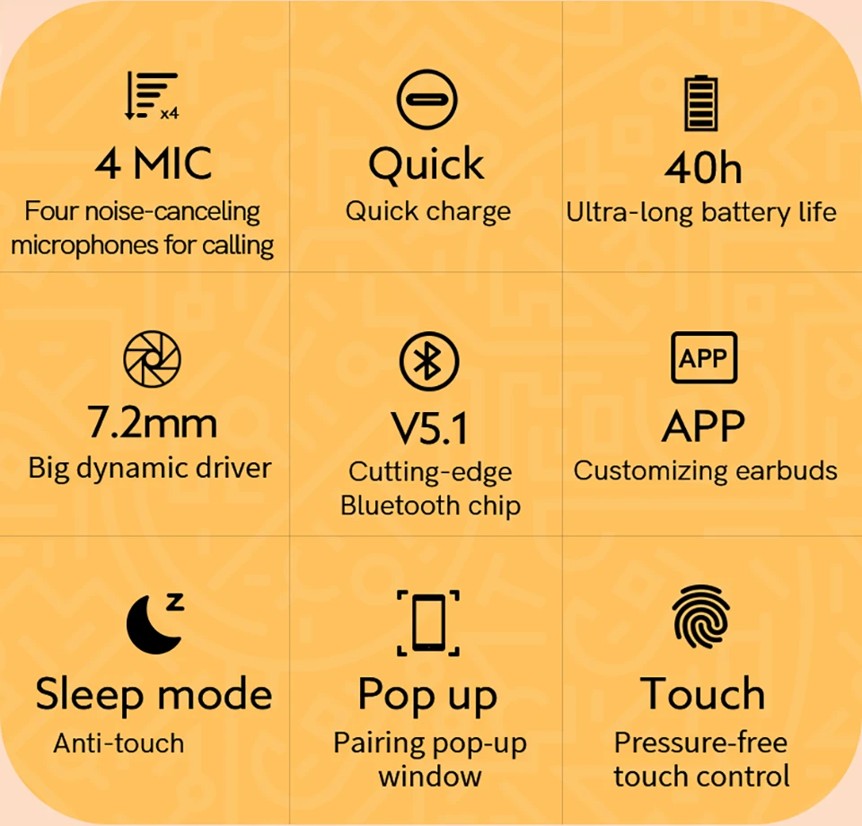 QCY T13 TWS Headphones: BT 5.1, 4 Mics, ENC HD Call, Touch Control 8 kf H67b2d6d527a945e98d0bac1b8e2021bdZ