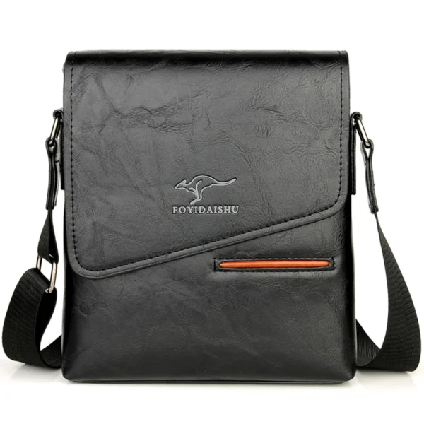 Kangaroo Luxury Brand Vintage Men Shoulder Bag Leather Messenger Bag Waterproof Office Business Crossbody Bag For Male Handbags - Image 2