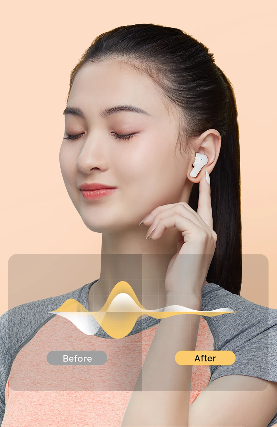QCY T13 TWS Headphones: BT 5.1, 4 Mics, ENC HD Call, Touch Control 9 kf Hd09ed41bc8e24d859e4d7438a43d51d2J