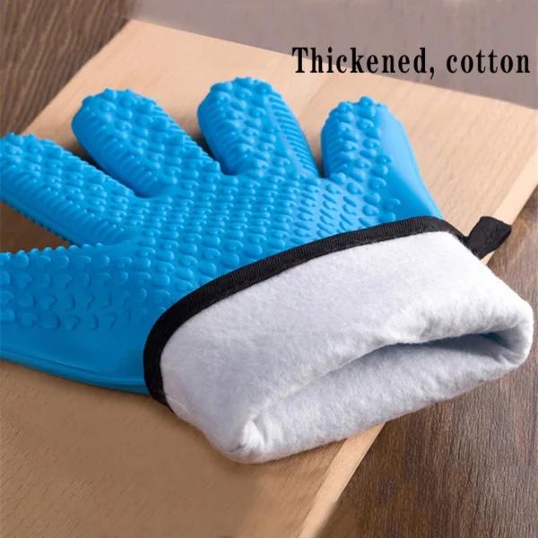 1-2Pcs Silicone Heat-Resistant Gloves Cooking Barbecue Gants Silicone Kitchen Microwave Mittens Grill Oven Anti-Scalding Mitts - Image 5