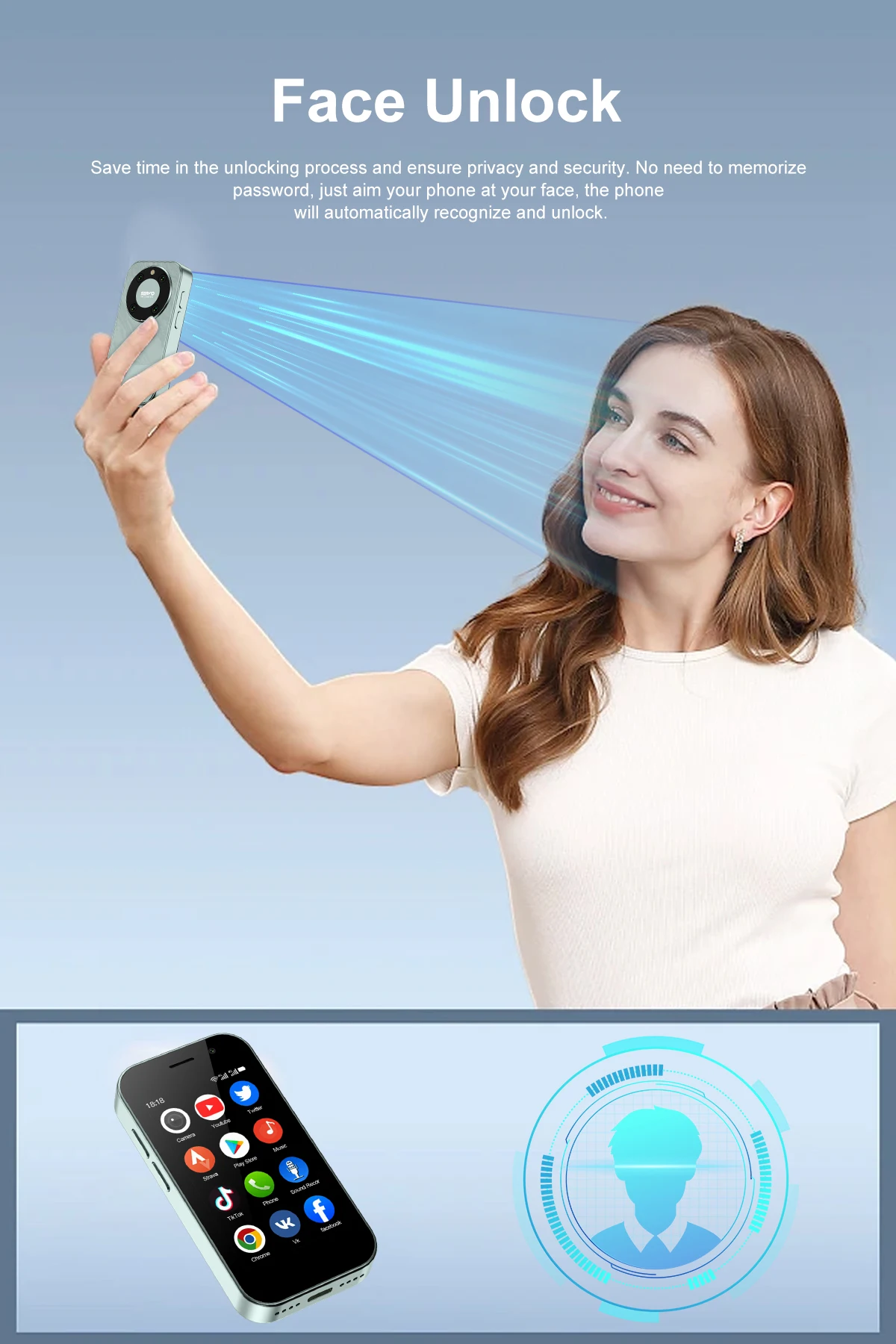 SERVO KING 9000 Mini Smartphone: Android 10, 4G LTE, Face Recognition 20 kf S022515c5c820428c87a74de042c953438