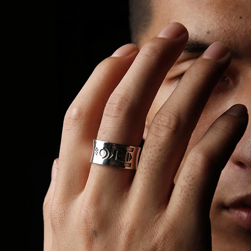 Retro Mongolian Ring: Silver Punk Gothic Open Ring, Unisex Lovers Gift 14 kf S025a0a6fc6d74759b3bba79fed9872c88