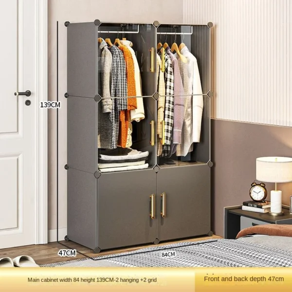 NEW Wardrobe Clothes Cabinets Dressers Cube Storage Locke Closet Plastic Collapsible Sturdy Home Bedroom Foldable Furniture - Image 4