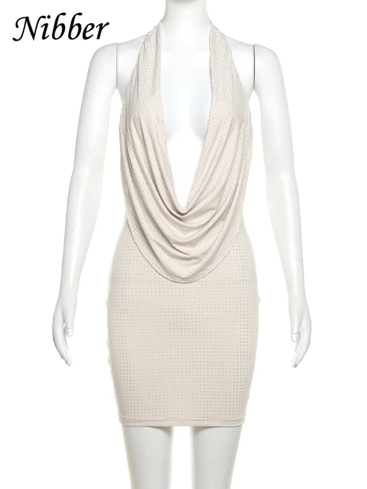 Nibber Solid Mini Dress: Deep V-Neck, Strapless Streetwear Clothing 11 kf S077530b3a5e742ada5b759f6685023a1P