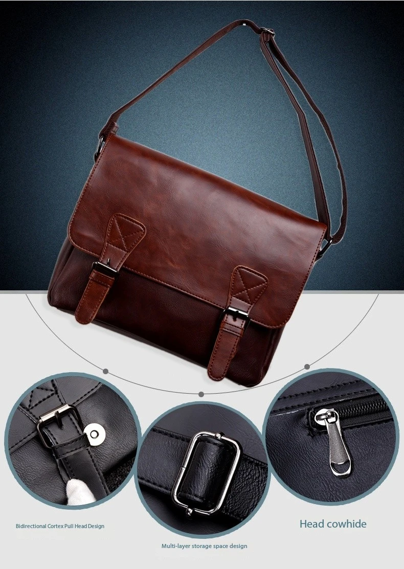 Luxury Men's PU Leather Backpack: 15" Laptop, Large Capacity School/Travel 11 kf S07eeec0d85f043eeace4b64d15519560D