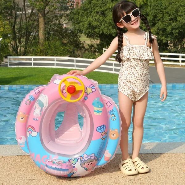 Baby Swim Ring Inflatable Toy Aircraft Shape Swimming Circle Seat Float Swimming Pool Beach Summer Water Toy For Kid Children - Image 6