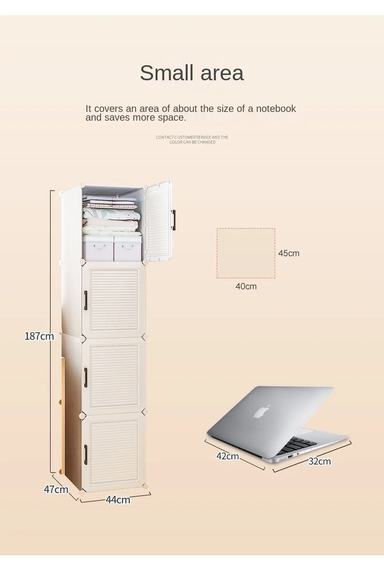 Household Folding Wardrobe: Dustproof Plastic Collapsible Storage Closet 12 kf S0a307c457dff4ce1ac7f43f6cc357a87Q