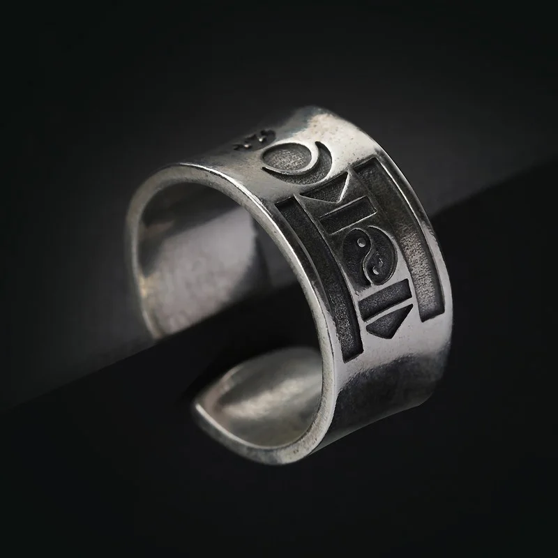 Retro Mongolian Ring: Silver Punk Gothic Open Ring, Unisex Lovers Gift 12 kf S0d64c0d994b84bc58a1fe0aef740e1f06
