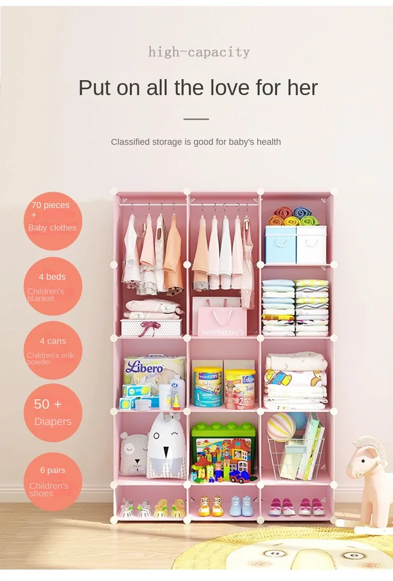 Modern Children's Wardrobe: Folding Plastic Collapsible Storage Box Closet 9 kf S0ebef3dfb21d42d6b75a366bdb3a06b1E