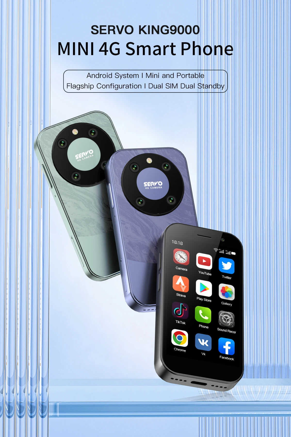 SERVO KING 9000 Mini Smartphone: Android 10, 4G LTE, Face Recognition 7 kf S105d2992ec1347b38cb71151b7c90b12N