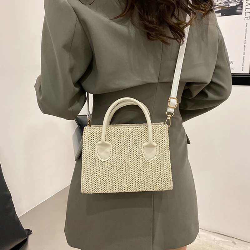 Grass Woven Crossbody Bag: Japanese Flower Handbag, Fashion Shoulder Bag 25 kf S140cd647e95042a99e8f7765764e8e0fz