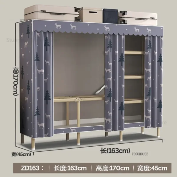 Simple Folding Bedroom Wardrobes for Bedroom Closets Household Bedroom Rental Wardrobe Home Furniture Creative Storage Cabinet - Image 5
