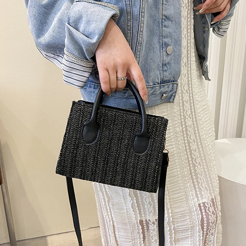 Grass Woven Crossbody Bag: Japanese Flower Handbag, Fashion Shoulder Bag 11 kf S169a4fc777874a59939b7a61e89d1087Y