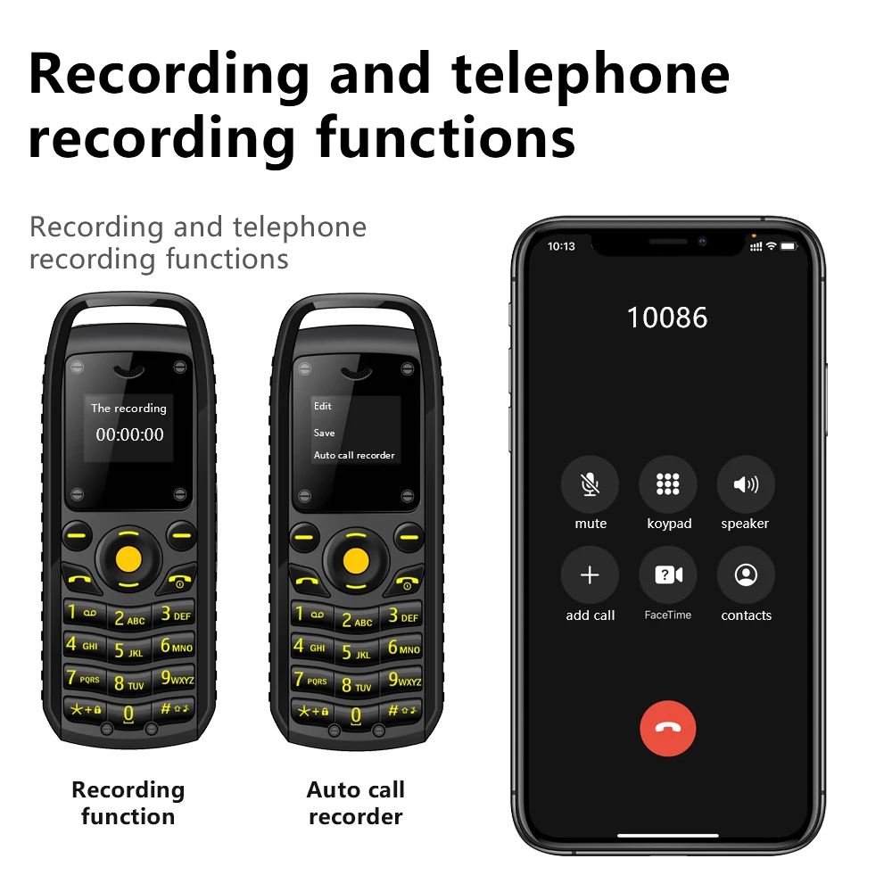 SERVO B25 Mini Button Phone: Dual SIM, Bluetooth Dialing, Blacklist 11 kf S19c33ae84bd643789d9e8b8bd1315f9bC