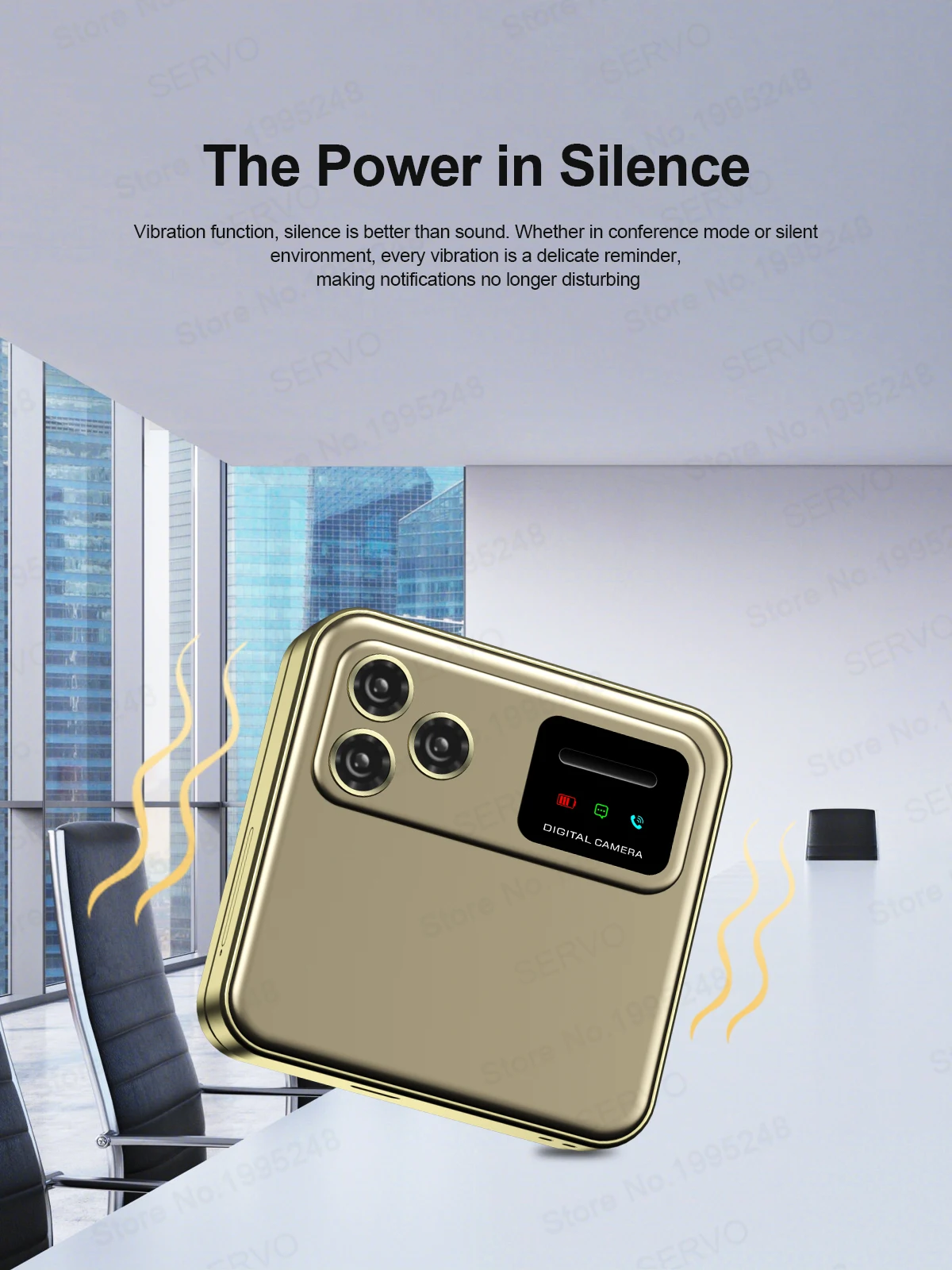 SERVO R18Pro Rotating Screen Mini Phone: Magic Voice, Button Slider, 2.4" 16 kf S19ede5e90ce94df68802977eec5109e5Y