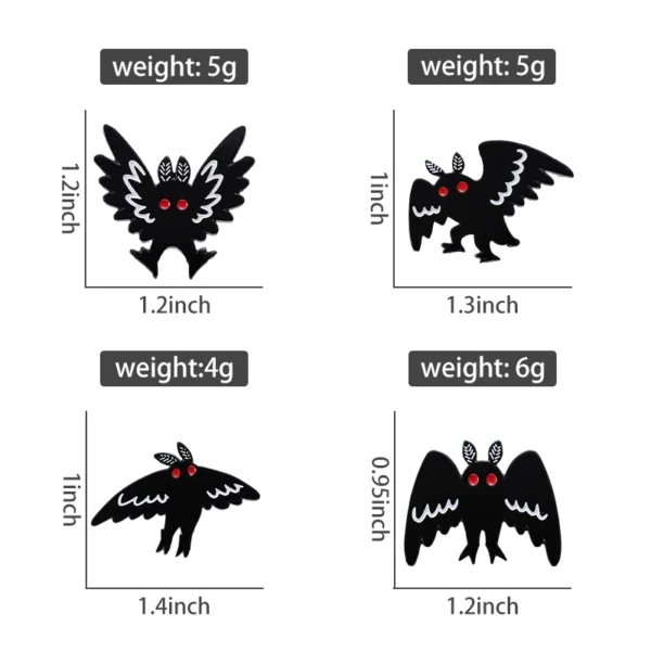 4-6Pcs/Set Punk Witch Ghost Skull Enamel Pin Cartoon Frog Black Bird Animal Medicine Bottle Brooch Clothes Lapel Badge Jewelry - Image 6