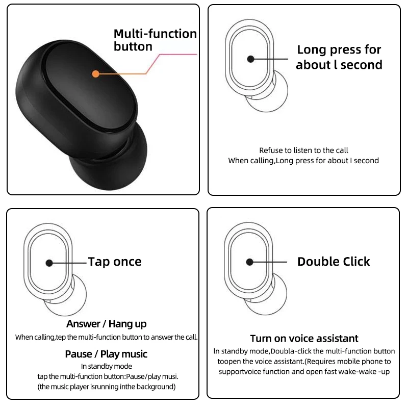 Xiaomi Redmi Airdots 2: Mini Wireless Earbuds, Sport/Gaming Headset w/ Mic 17 kf S1c494add8b5f47c6ae81a34166592693T