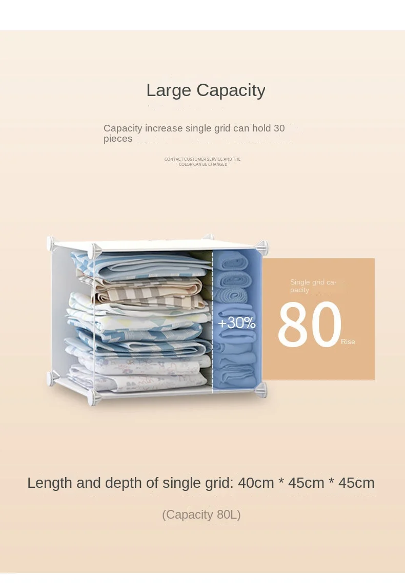 Household Folding Wardrobe: Dustproof Plastic Collapsible Storage Closet 9 kf S1d6e905e1ead4bd1b6a9218358a0db141