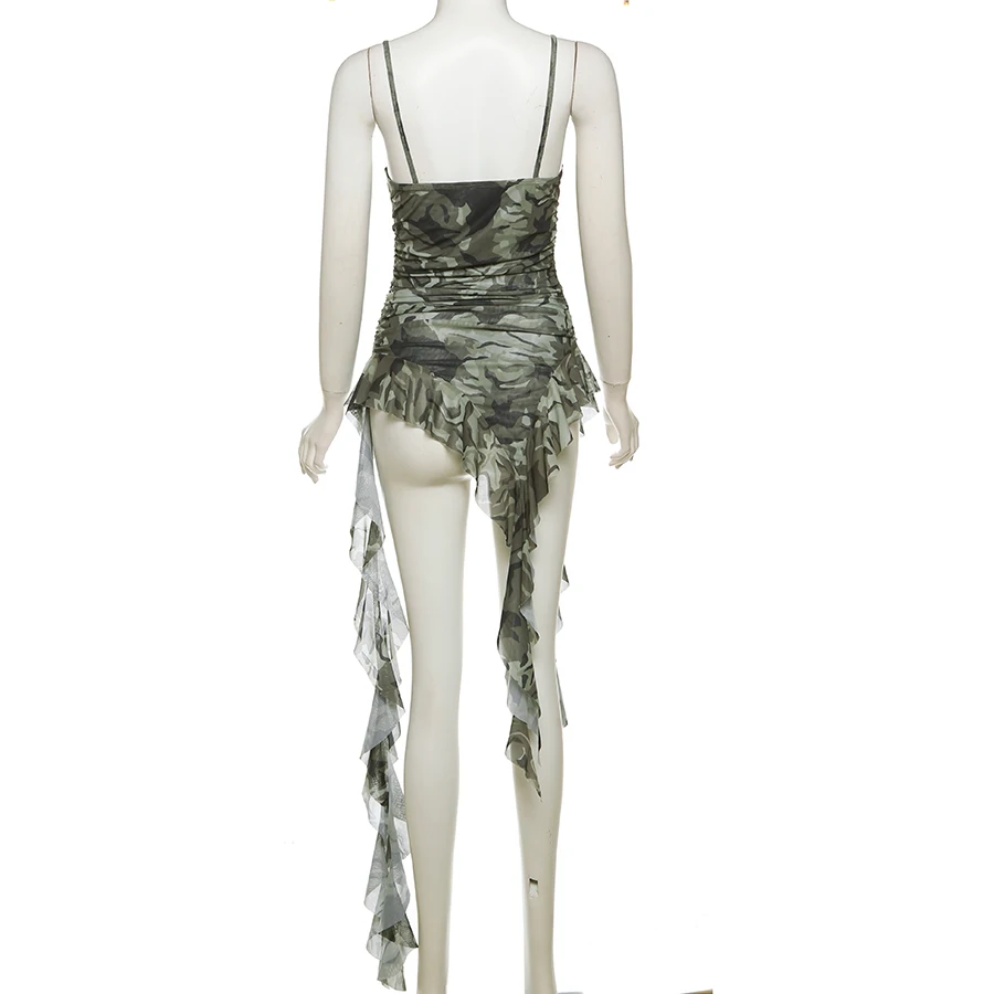 Nibber Mini Sling Dress: Sweet Gradient Ruffles Tassel Summer Party Wear 22 kf S20071528760c4866b5c7cbc0c8662d66J