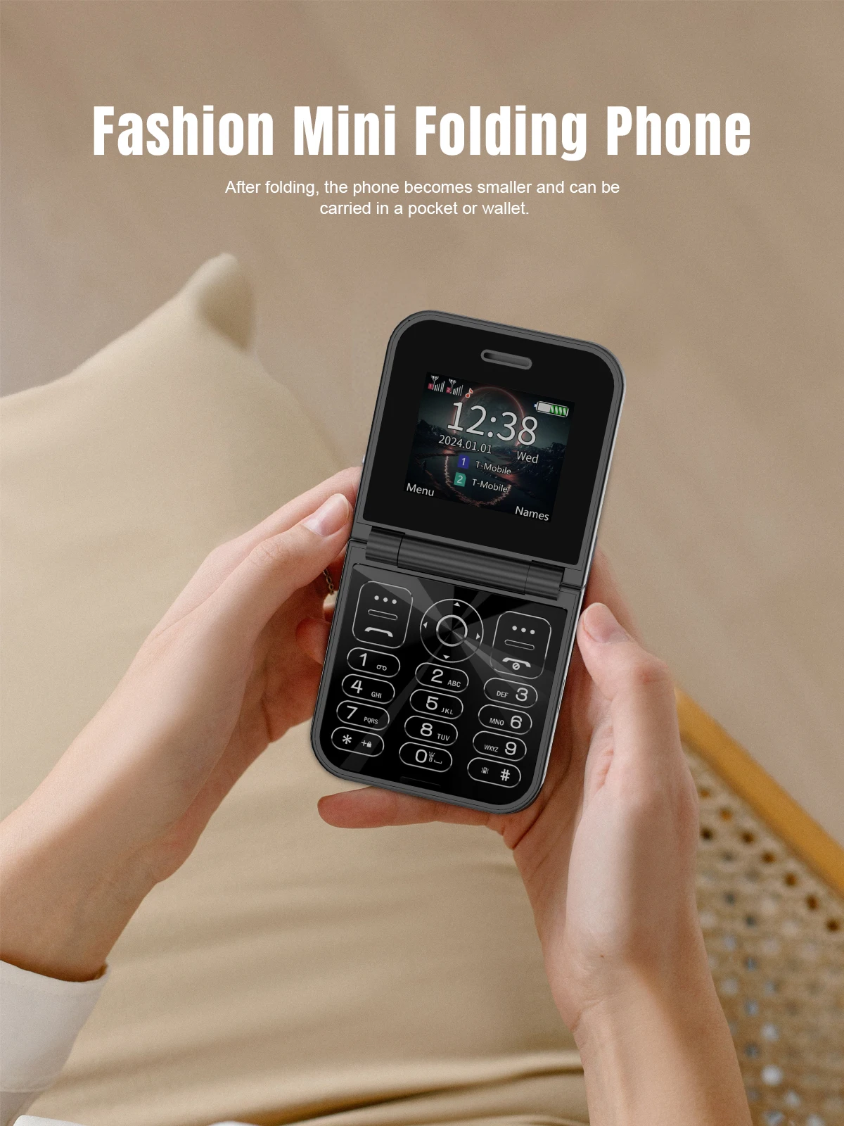 SERVO F15 Mini Flip Phone: Dual SIM, Magic Voice, Call Recording, 2G GSM 22 kf S203bfe93916241b7b8e821e39b73484bG