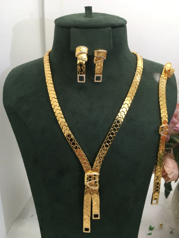 ACCKINGTrendy Fashion2PCS Luxury Waterdrop Indian Jewelry Sets For Women Wedding Party Indian Dubai Bridal jewelry Set