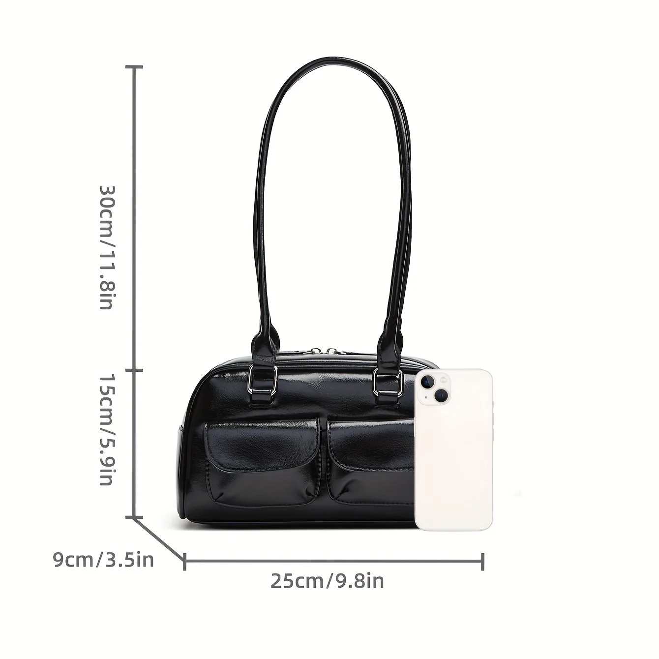 Oil Wax Leather Bowling Bag: Multi-Pocket Armpit Commuting Handbag 17 kf S20ef1ab4cc6d467f9f30c798805462bbv