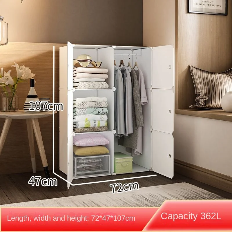 New Collapsible Wardrobe: Plastic Durable Clothes Cabinet Storage Locker 20 kf S2a353538f8c646518583fc580ae13be2F