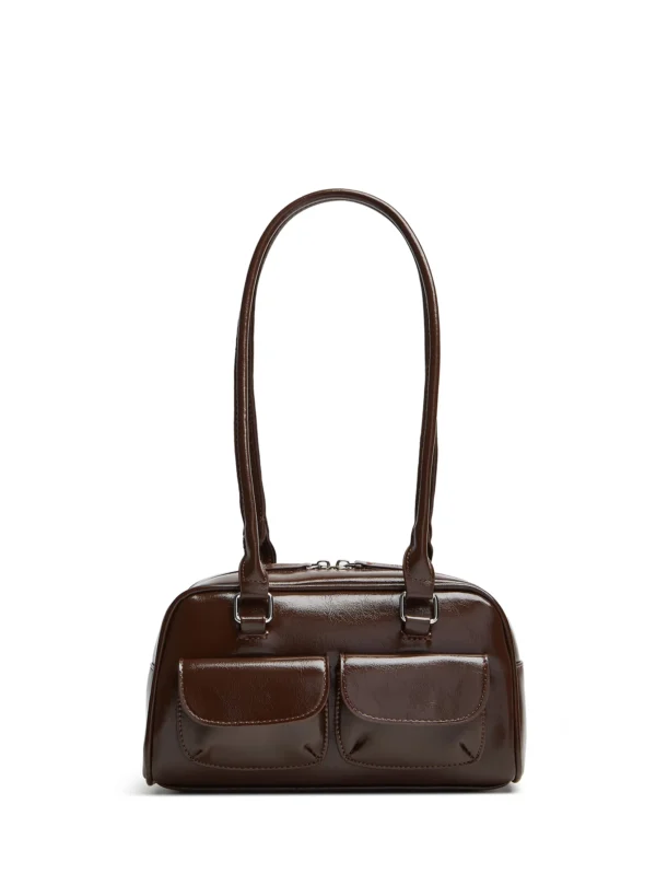 Lux Trendy Street Standoil Korea Designer Bowling Box Handbag for Women Boston Tote Bag Pu Leather Bag Female Accessory - Image 4