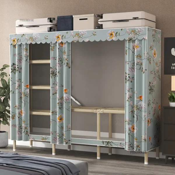 Simple Folding Bedroom Wardrobes for Bedroom Closets Household Bedroom Rental Wardrobe Home Furniture Creative Storage Cabinet - Image 2