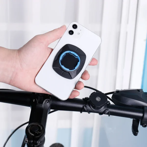 Bicycle Handlebar Blue Phone Stand Motorcycle Bike MTB Phone Holder Security Lock Adjustable Support Bicycle Mount Bracket - Image 3