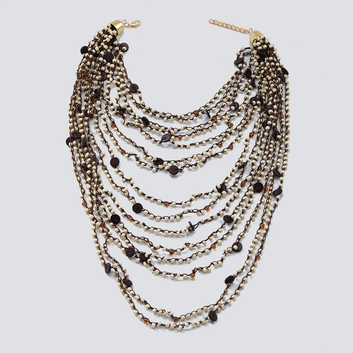 ZAA Multi-Layered Handmade Necklace: Exaggerated Fashion Jewelry 9 kf S2e500bd75b1344cba28d3dc72bd5934d1