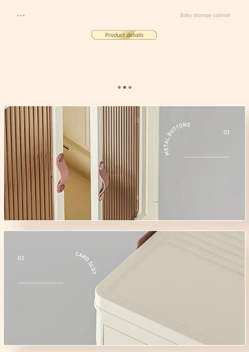 Plastic Folding Storage Cabinet: Baby Wardrobe, Snack, & Toy Storage Box 21 kf S3015d0f96f064bbc88b035325faca49ag