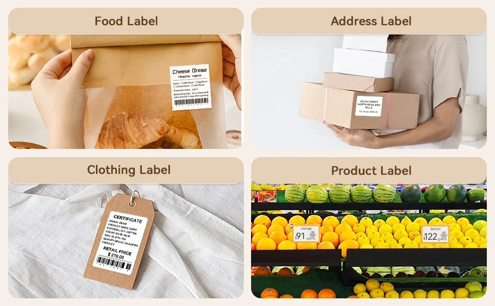 NiiMbot B1/B21 Thermal Label Printer: Barcode Sticker Tag Price Printing 11 kf