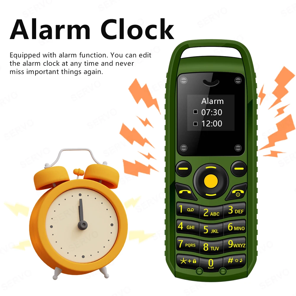 SERVO B25 Mini Button Phone: Dual SIM, Bluetooth Dialing, Blacklist 19 kf S3476c1ae9ab44dc9a12c90deeb77e2bd9