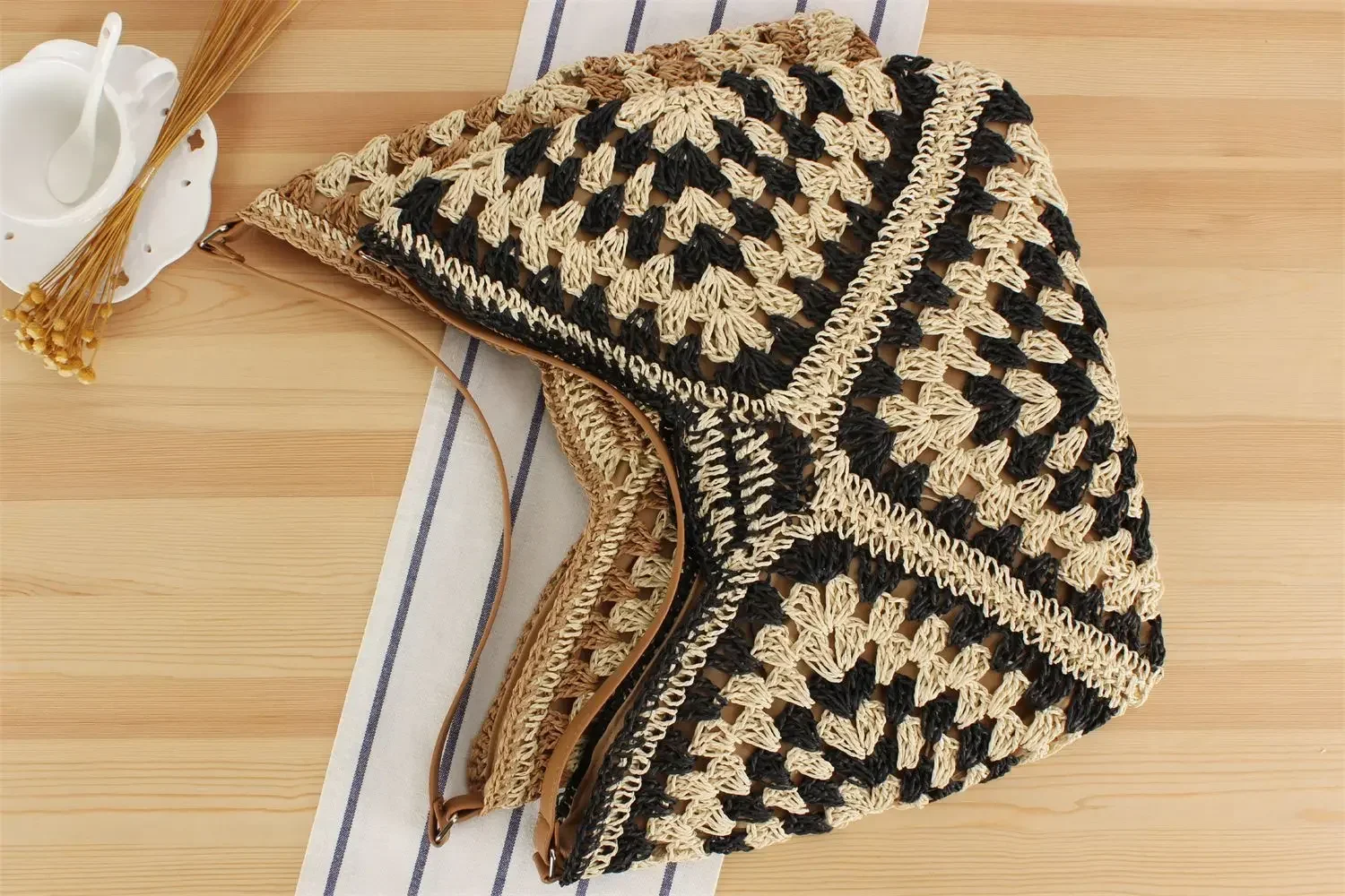 Weaving Clutches Top-Handle Bag: Large Portable Beach Shopper Tote Bag 27 kf S3565a09f5d7c48d28f6208c0d8463d5e4