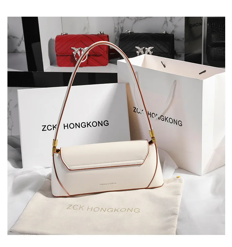 Genuine Leather Armpit Bag: Retro Niche Solid Color Portable Shoulder Bag 25 kf S36290b76700b41958043a868a79f77e74