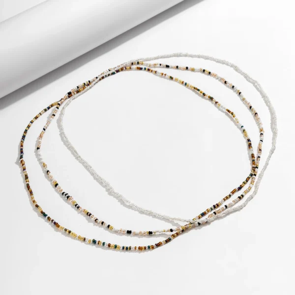 Ingemark 3Pcs Bohemia Waist Bead Belly Belt Chains for Women Wed Bridal Sexy Summer Bikini Elastic Body Jewelry Y2K Accessories - Image 6
