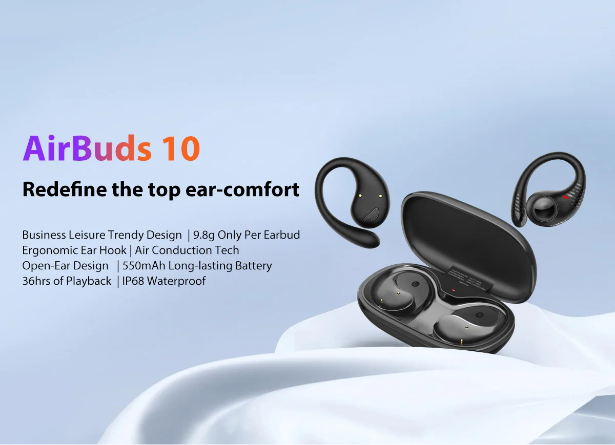 Blackview Airbuds 10: TWS Open Ear Headphones, Bluetooth 5.2, Air Conduction 7 kf S3a03b383d1ae472cbdec57d71a6ac402A