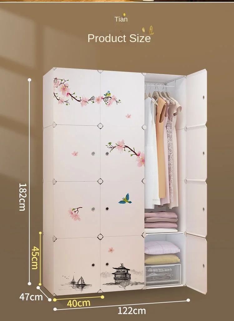 New Collapsible Wardrobe: Plastic Durable Clothes Cabinet Storage Locker 8 kf S3a6780594a604b7d9aa5854b5b1858ecR