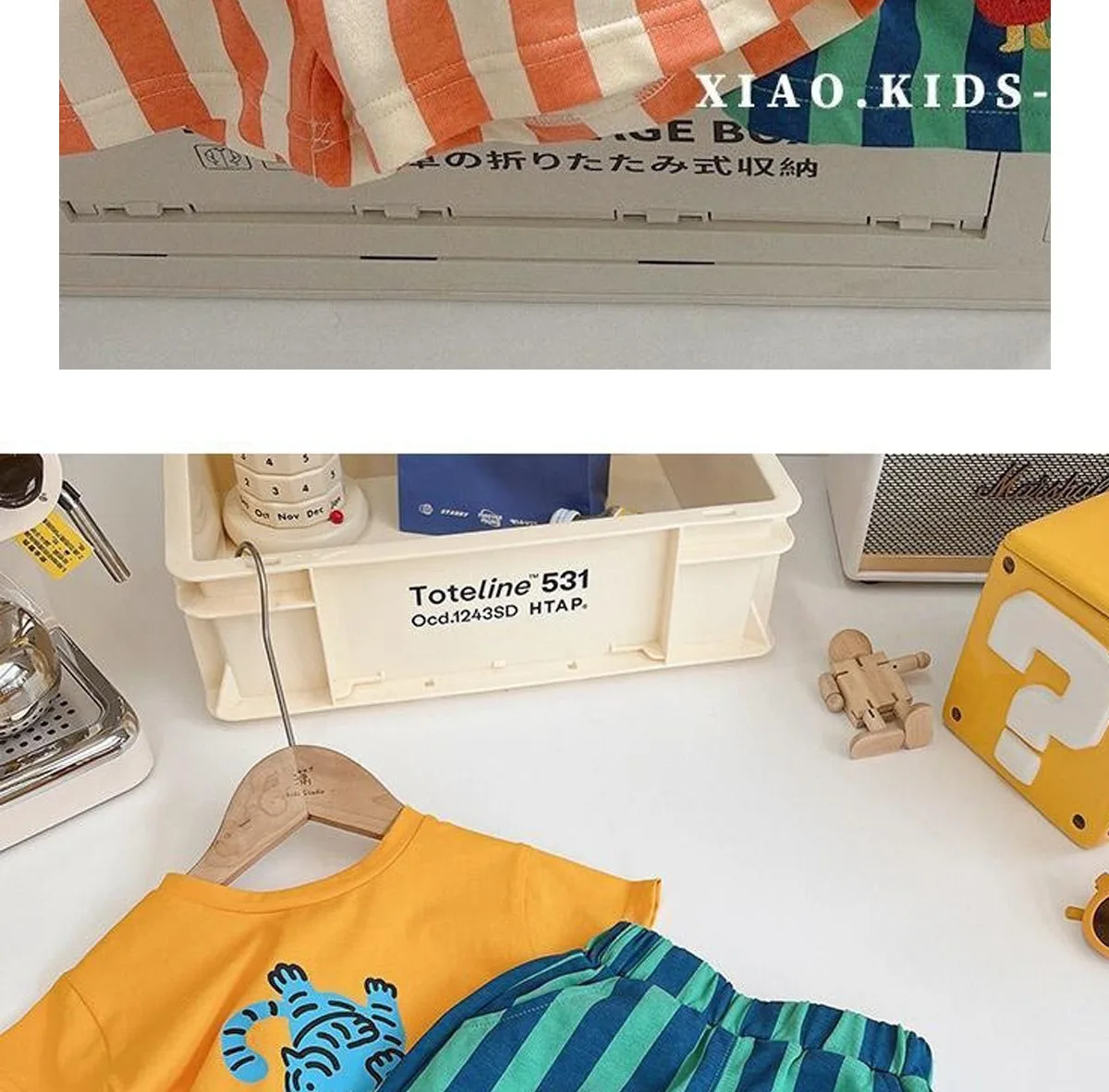 2PCS Korean Style Toddler Shorts: Elastic Band Striped Kids Casual Shorts 15 kf S3ab4b2fd95fc4ca283630a5b5dda1086B