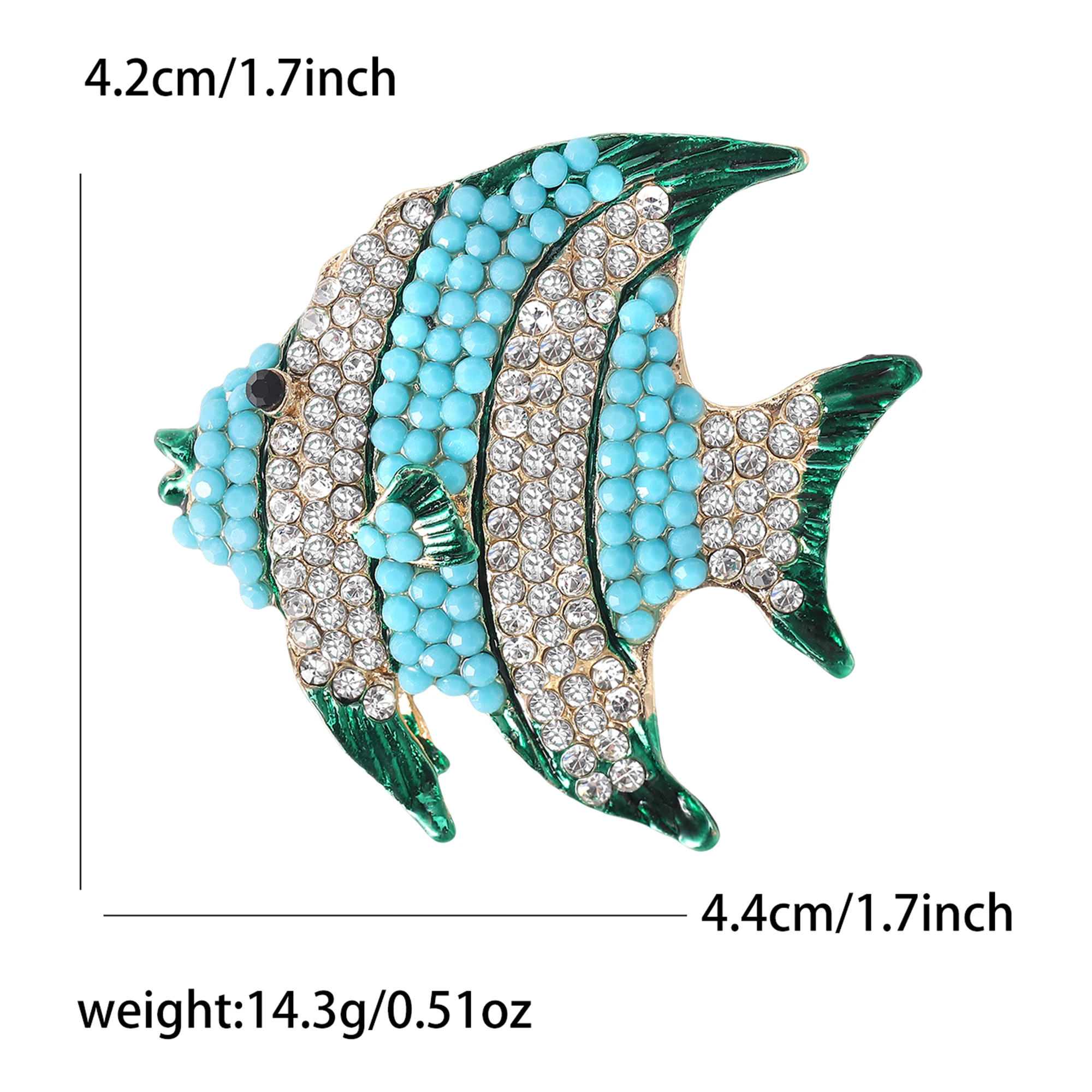 Rhinestone Goldfish Brooch: Pearl Aquatic Life Pins, Office/Party Gifts 19 kf S3b8ed3e243774dd2bc60e497f9c5220ew