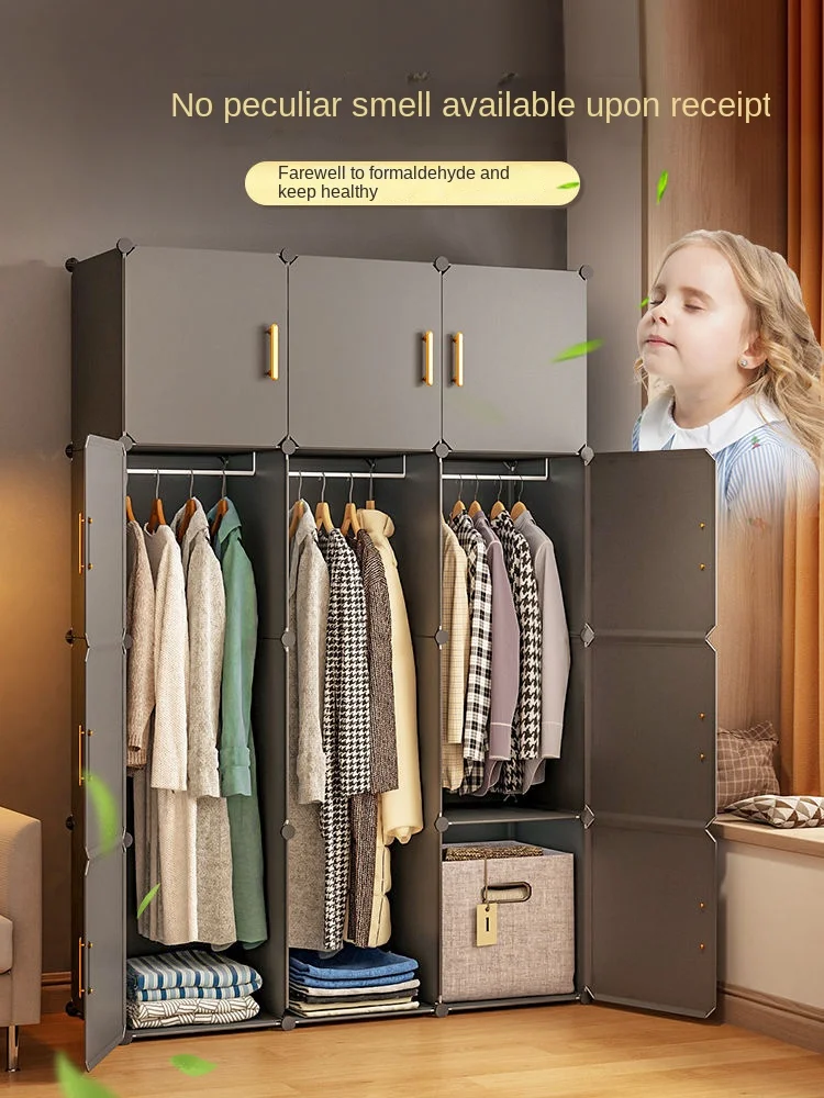 Minimalist Wardrobe: Plastic Collapsible Cube Closet for Luxury Hotel/Home 23 kf S3d3ffc7a0ead470b9a9fe0bc3a504c01F