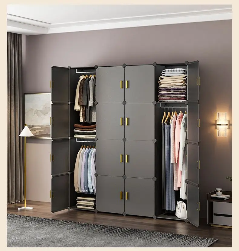 New Simple Wardrobe: Plastic Collapsible Sturdy Dustproof Cube Storage 17 kf S3d74c1b23f054f368f8f105ff2b98bedH