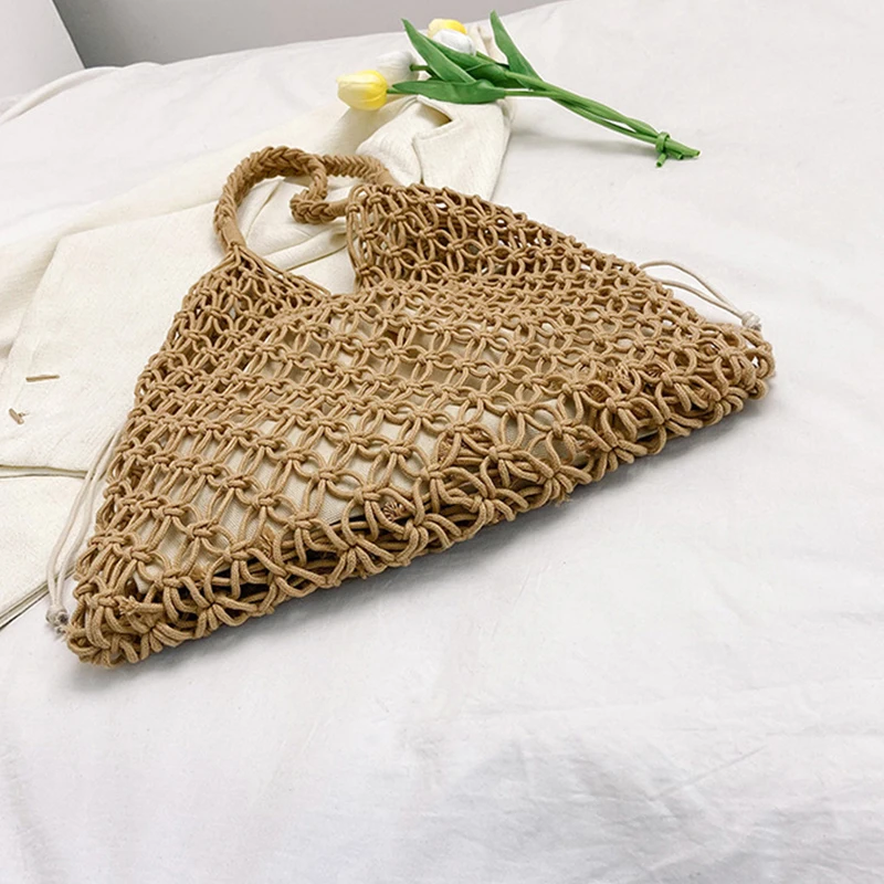 Woven Boho Shoulder Bag: Handmade Knitted Large Capacity Beach Tote 26 kf S3e407a6d948148c8901c5b065a3e2812k