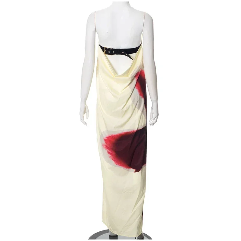 Sexy Print Maxi Dress: Loose Off-Shoulder Sleeveless Summer Vacation Robe 12 kf S3e5a4be121d7478097553ced5a073d66Z