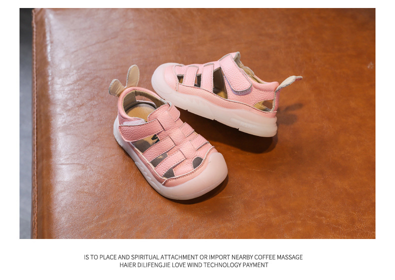 Baby Girls Boys Sandals: Genuine Leather Soft-Soled School Beach Shoes 20 kf S3ec2d3545817455d875381adf6cbdd7fo